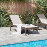 Sun Lounger Brown 73.2"x23.6"x11.4" PP