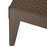 Sun Lounger Brown 73.2"x23.6"x11.4" PP