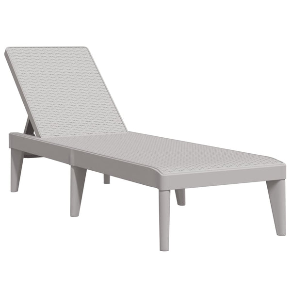 Sun Lounger Gray 73.2"x23.6"x11.4" PP