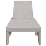 Sun Lounger Gray 73.2"x23.6"x11.4" PP