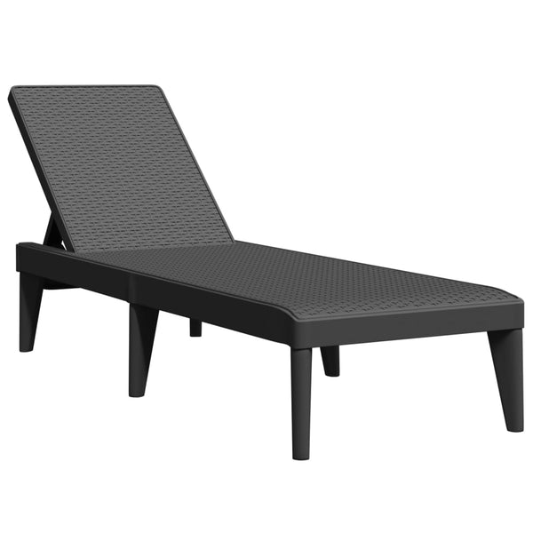 Sun Lounger Anthracite 73.2"x23.6"x11.4" PP