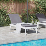 Sun Lounger White 73.2"x23.6"x11.4" PP