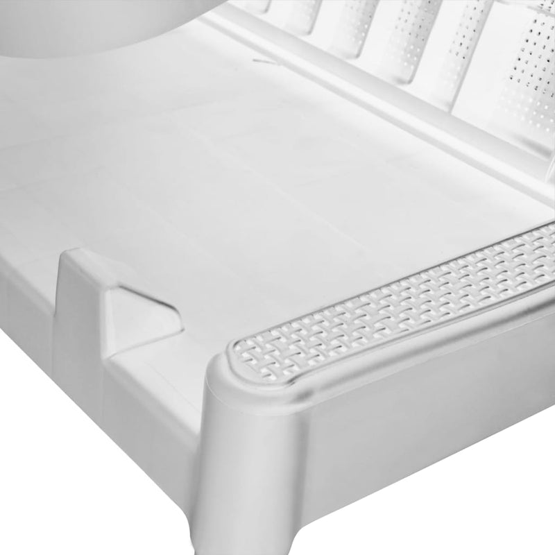 Sun Lounger White 73.2"x23.6"x11.4" PP