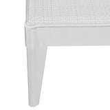 Sun Lounger White 73.2"x23.6"x11.4" PP