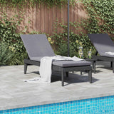 Sun Lounger Anthracite 73.2"x23.6"x11.4" PP