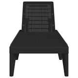 Sun Lounger Anthracite 73.2"x23.6"x11.4" PP