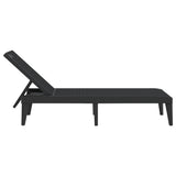 Sun Lounger Anthracite 73.2"x23.6"x11.4" PP