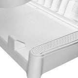 Sun Lounger with Cushion White 73.2"x23.6"x11.4" PP