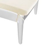 Sun Lounger with Cushion White 73.2"x23.6"x11.4" PP