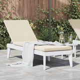 Sun Lounger with Cushion White 73.2"x23.6"x11.4" PP