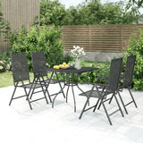 5 Piece Patio Dining Set Anthracite Steel