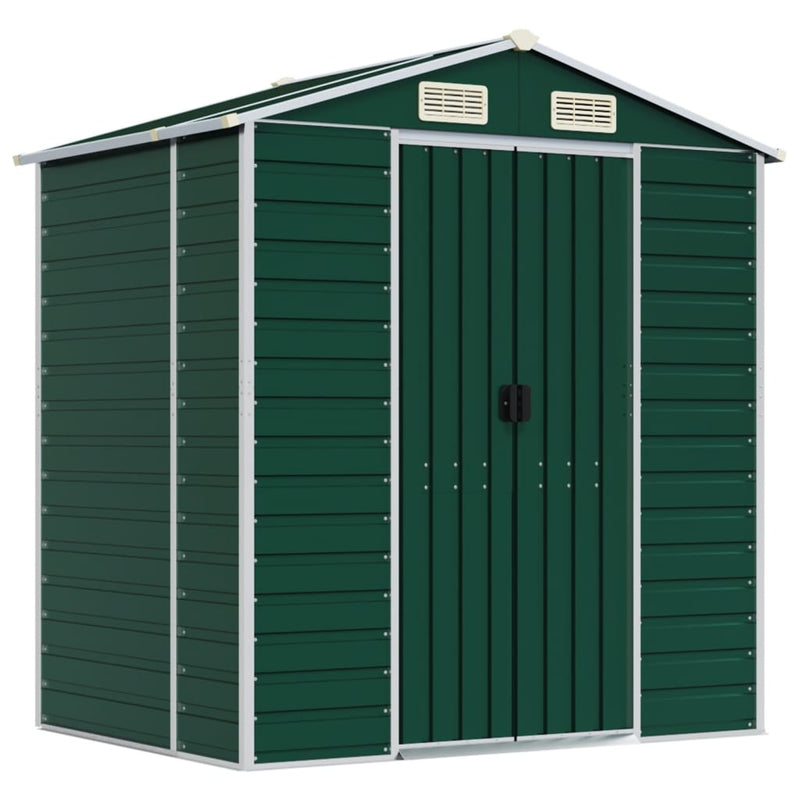 Garden Shed Green 75.2"x51.2"x78" Galvanized Steel