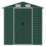 Garden Shed Green 75.2"x51.2"x78" Galvanized Steel