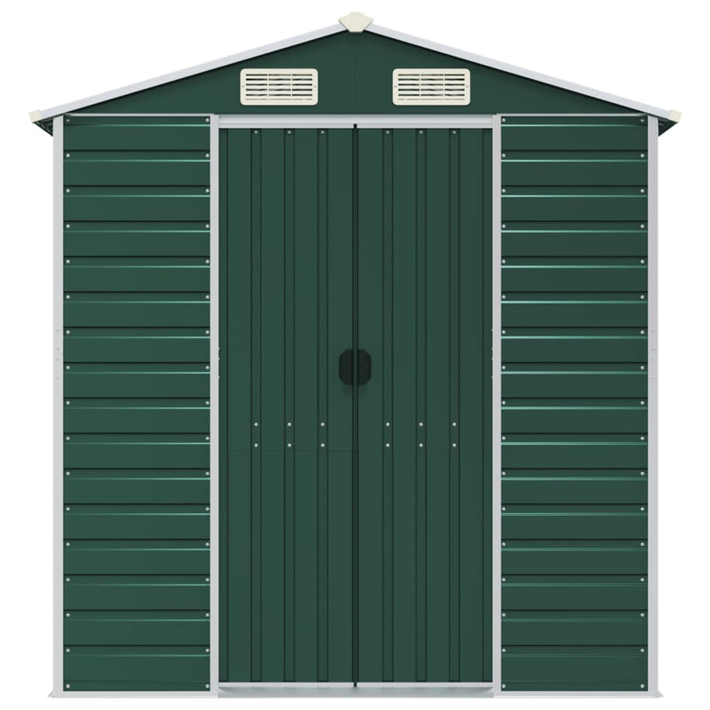 Garden Shed Green 75.2"x51.2"x78" Galvanized Steel