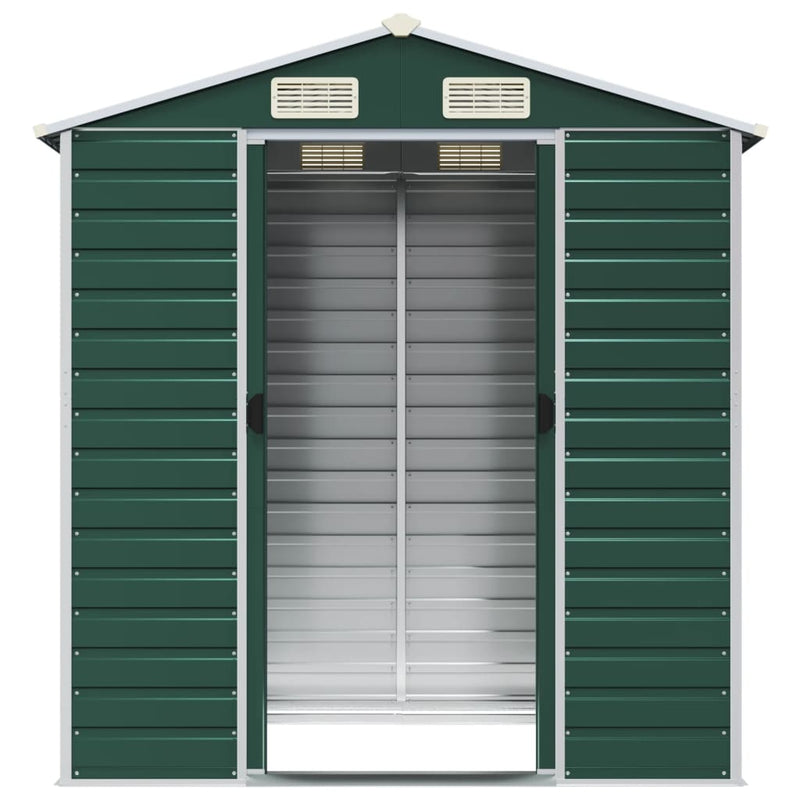 Garden Shed Green 75.2"x51.2"x78" Galvanized Steel