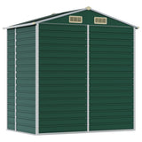 Garden Shed Green 75.2"x51.2"x78" Galvanized Steel