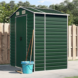 Garden Shed Green 75.2"x51.2"x78" Galvanized Steel