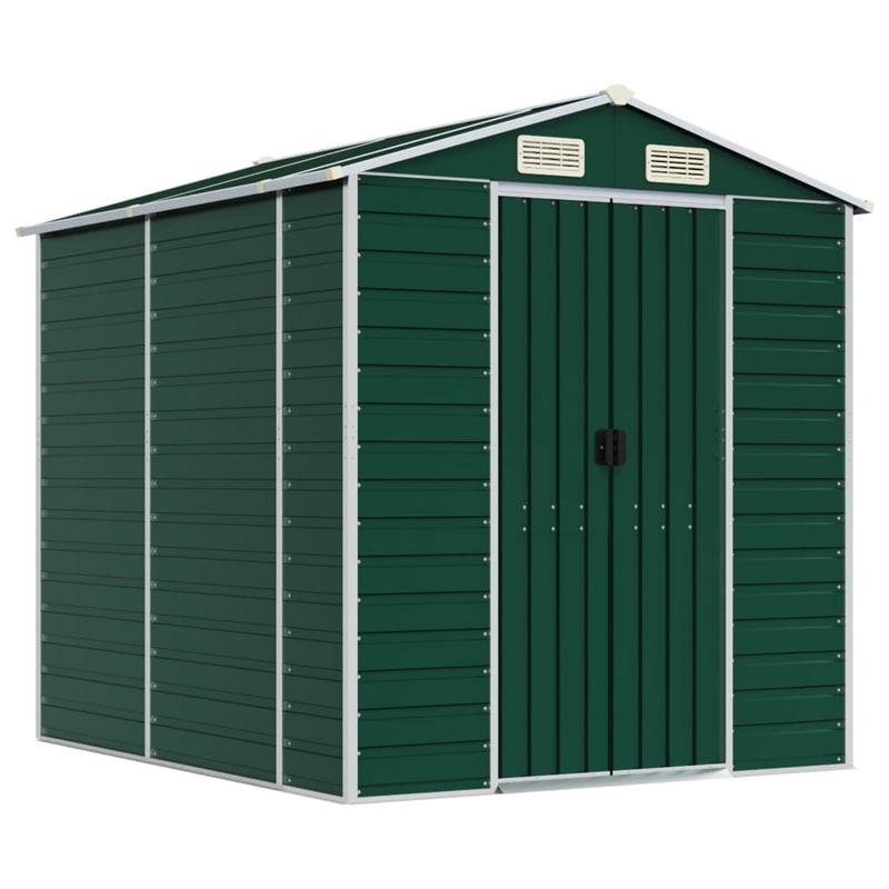 Garden Shed Green 75.2"x84.6"x78" Galvanized Steel