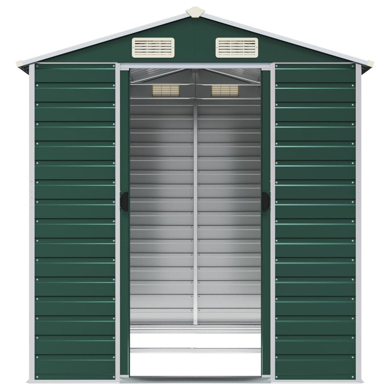 Garden Shed Green 75.2"x84.6"x78" Galvanized Steel