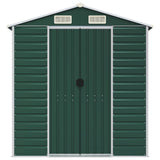 Garden Shed Green 75.2"x118.1"x78" Galvanized Steel