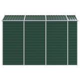 Garden Shed Green 75.2"x118.1"x78" Galvanized Steel