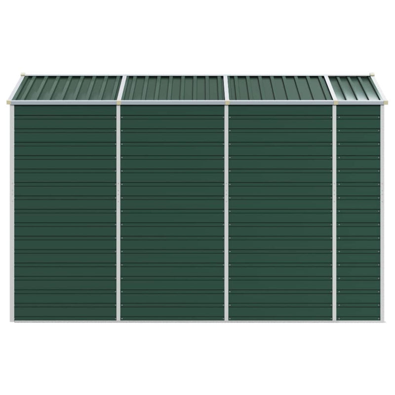 Garden Shed Green 75.2"x118.1"x78" Galvanized Steel