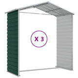 Garden Shed Green 75.2"x118.1"x78" Galvanized Steel