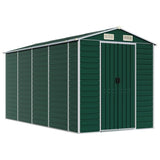 Garden Shed Green 75.2"x151.6"x78" Galvanized Steel