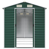 Garden Shed Green 75.2"x151.6"x78" Galvanized Steel