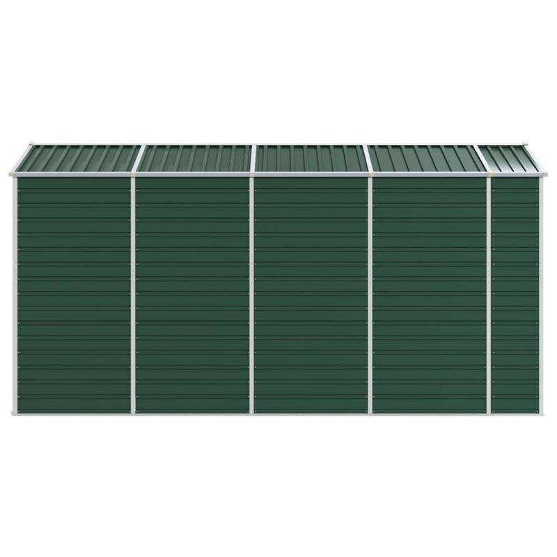 Garden Shed Green 75.2"x151.6"x78" Galvanized Steel