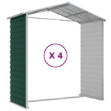 Garden Shed Green 75.2"x151.6"x78" Galvanized Steel