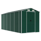 Garden Shed Green 75.2"x185"x78" Galvanized Steel