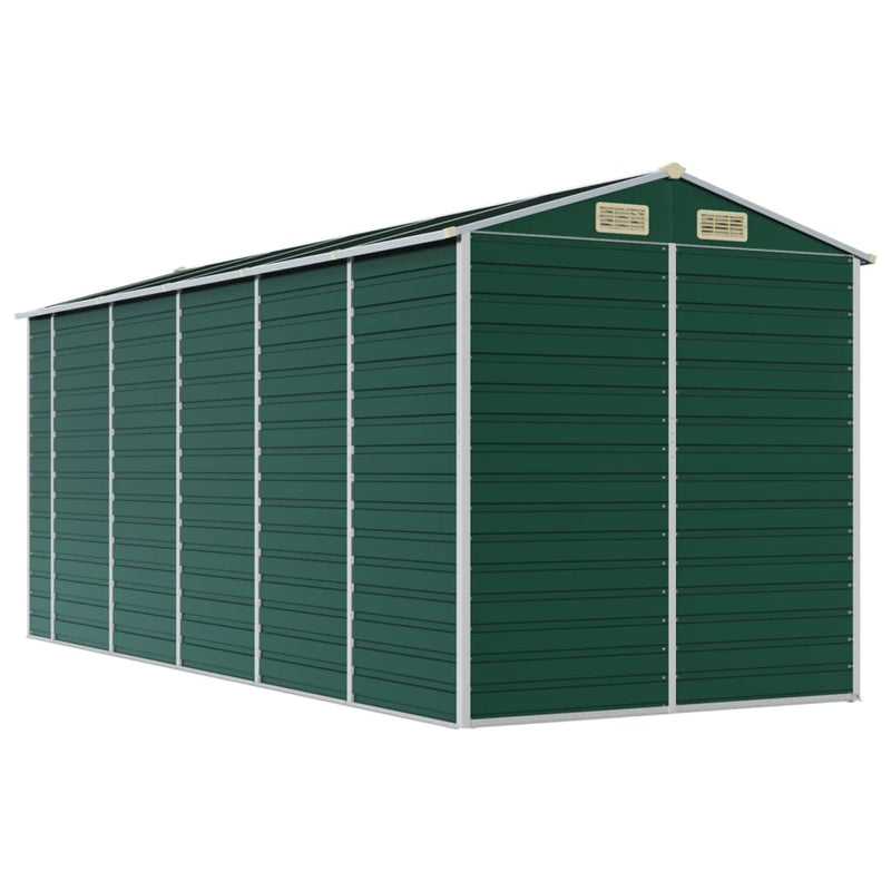 Garden Shed Green 75.2"x185"x78" Galvanized Steel