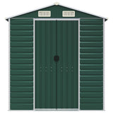 Garden Shed Green 75.2"x218.5"x78" Galvanized Steel