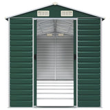 Garden Shed Green 75.2"x218.5"x78" Galvanized Steel