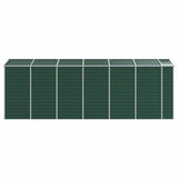 Garden Shed Green 75.2"x218.5"x78" Galvanized Steel