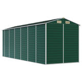 Garden Shed Green 75.2"x218.5"x78" Galvanized Steel