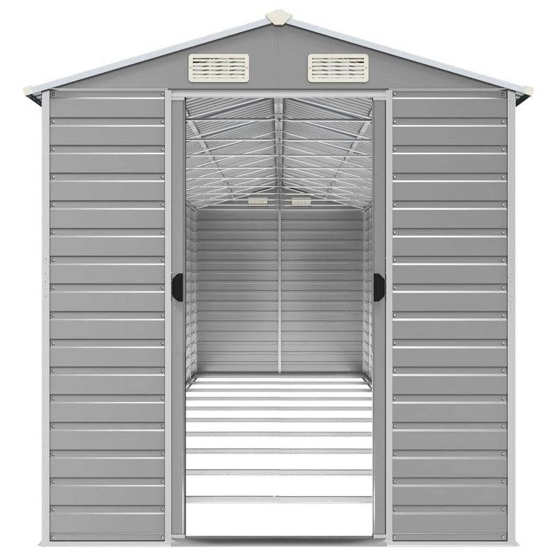 Garden Shed Light Gray 75.2"x352.4"x78" Galvanized Steel