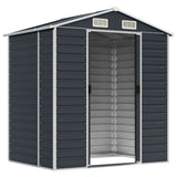 Garden Shed Anthracite 75.2"x51.2"x78" Galvanized Steel