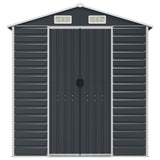 Garden Shed Anthracite 75.2"x51.2"x78" Galvanized Steel