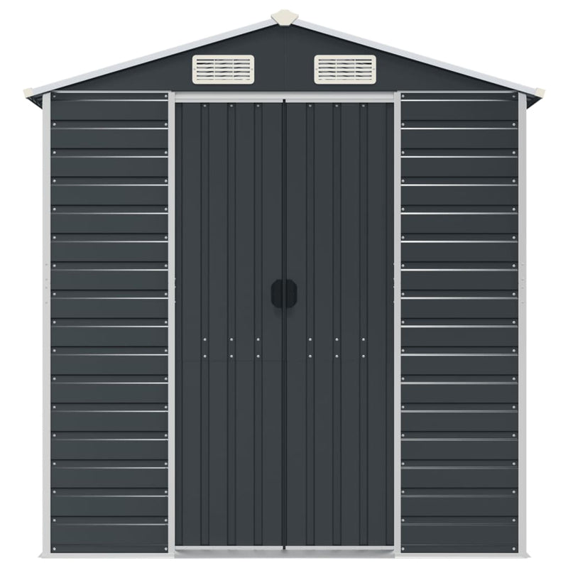 Garden Shed Anthracite 75.2"x51.2"x78" Galvanized Steel