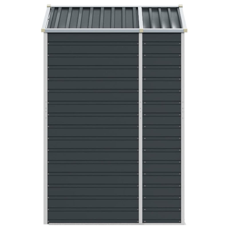 Garden Shed Anthracite 75.2"x51.2"x78" Galvanized Steel