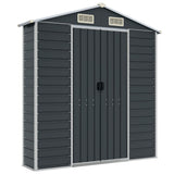 Garden Shed Anthracite 75.2"x51.2"x78" Galvanized Steel