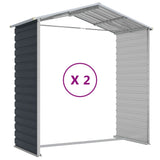 Garden Shed Anthracite 75.2"x84.6"x78" Galvanized Steel