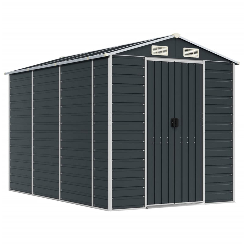 Garden Shed Anthracite 75.2"x118.1"x78" Galvanized Steel