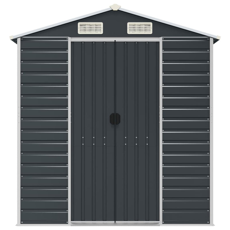 Garden Shed Anthracite 75.2"x118.1"x78" Galvanized Steel