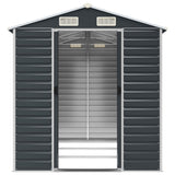 Garden Shed Anthracite 75.2"x118.1"x78" Galvanized Steel