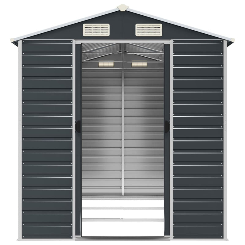 Garden Shed Anthracite 75.2"x118.1"x78" Galvanized Steel