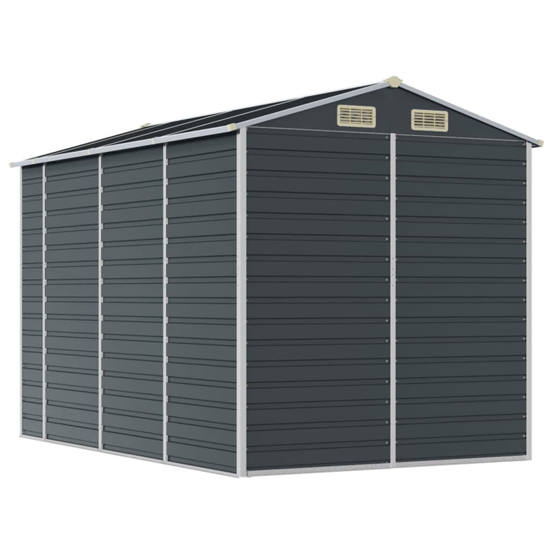 Garden Shed Anthracite 75.2"x118.1"x78" Galvanized Steel