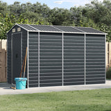 Garden Shed Anthracite 75.2"x118.1"x78" Galvanized Steel